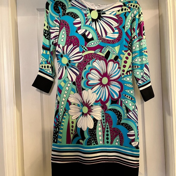 Cache Silk Dress 💜💙💚 - Picture 3 of 11